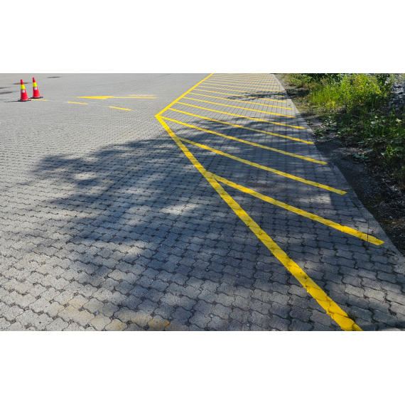 Vegmerkemaling gul 10cm linjebredde
