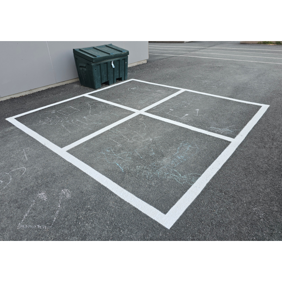 Foursquare/kongespill 300x300cm inkl tall 1-4 hvit