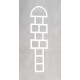 Paradis 1-10 uten tall 350x60cm hvit