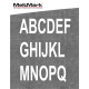 Montert Tall/bokstaver 100cm hvit