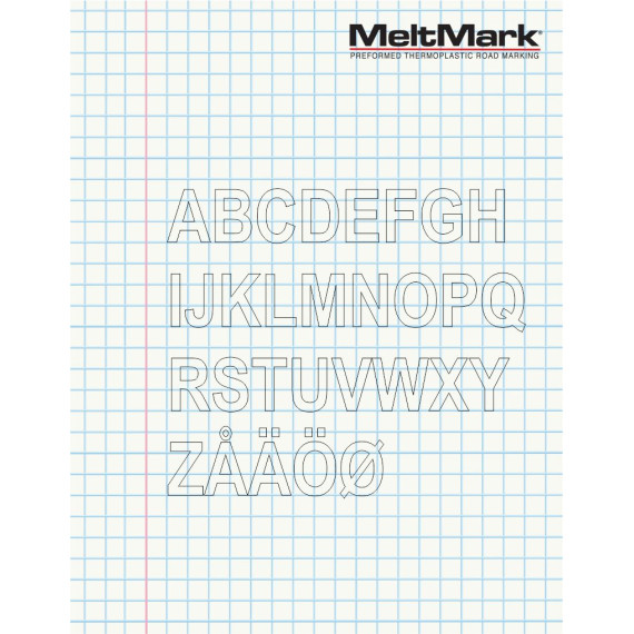 Montert Tall/bokstaver 50cm gul