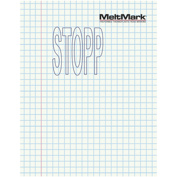 Montert Tekst "STOPP" 160cm hvit