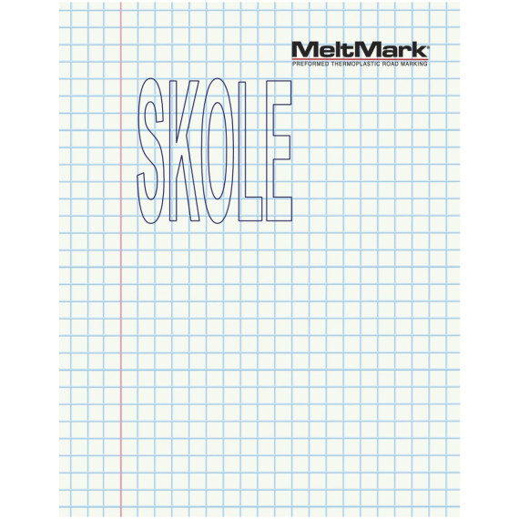 Montert Tekst "SKOLE" 160cm hvit