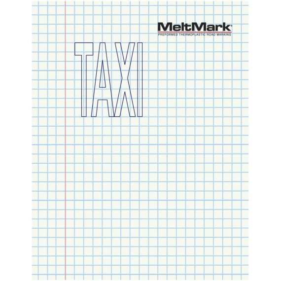 MeltMark Tekst "TAXI" 160cm hvit
