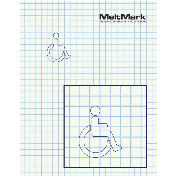 Montert HC symbol 100cm hvit