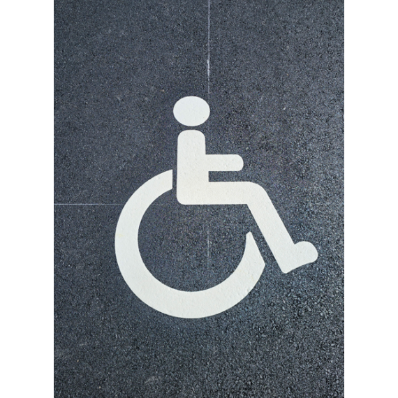 Montert HC symbol 100cm hvit
