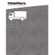 Montert Lastebil symbol 100x196cm hvit