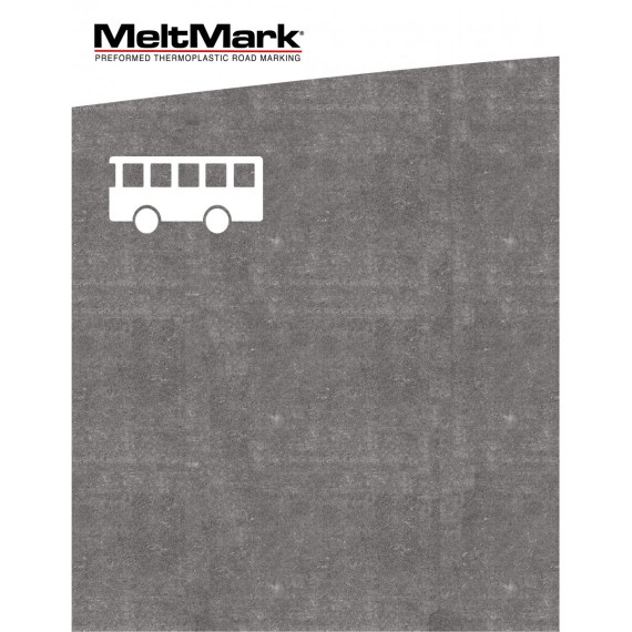 Montert BUSS symbol 75x150cm hvit
