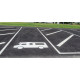 Montert Bobil symbol 100x183cm hvit