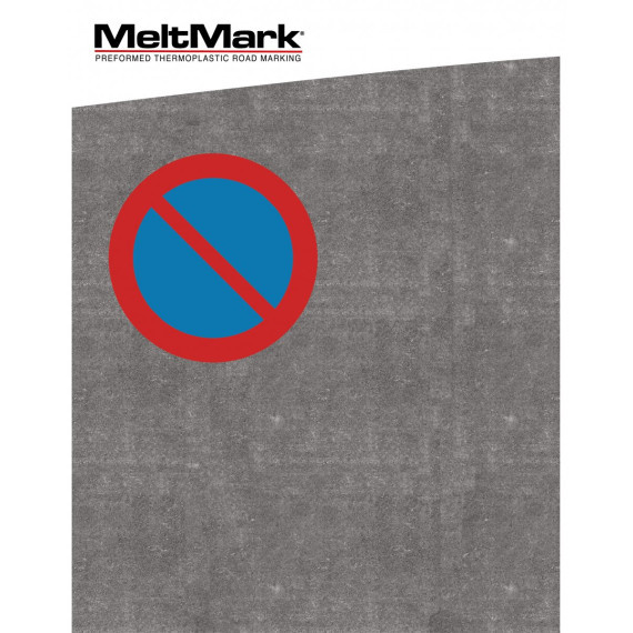 Montert Parkering forbudt Ø200cm blå/rød