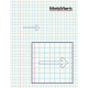 Montert Pil rett 110cm hvit