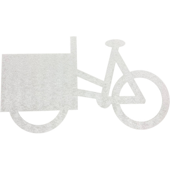 Montert Lastesykkel parkering 57x100cm hvit