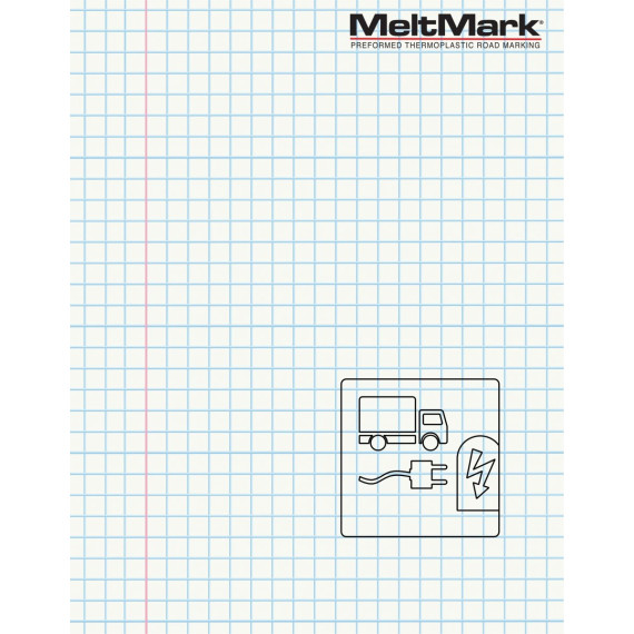 Montert Ladesymbol lastebil 150x150cm hvit/grønn