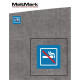 Montert Røyking forbudt 60x60cm hvit/blå/rød