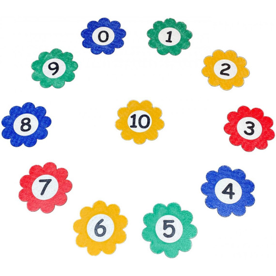 MeltMark Blomster med tall 0-10 Ø30cm