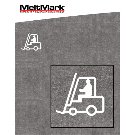 Montert Truck symbol 80x90cm hvit