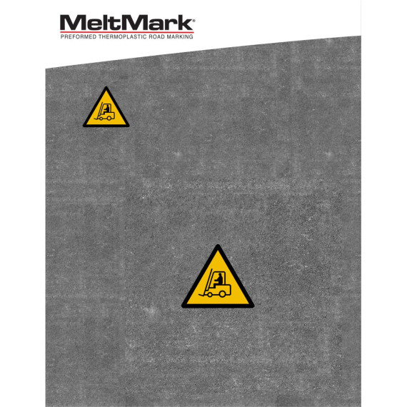 Montert Truck symbol 60x69cm svart/gul