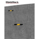 Montert Farelinje 10x85cm gul/svart