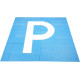 Montert Parkeringssymbol 200x200cm hvit/blå