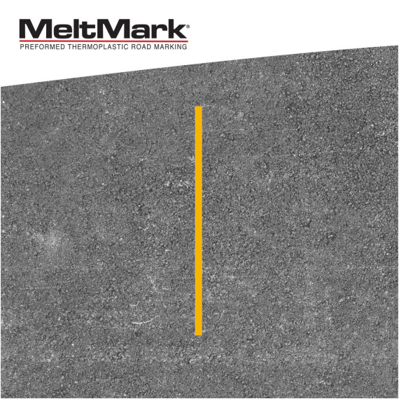 Montert Linje 3x100cm gul