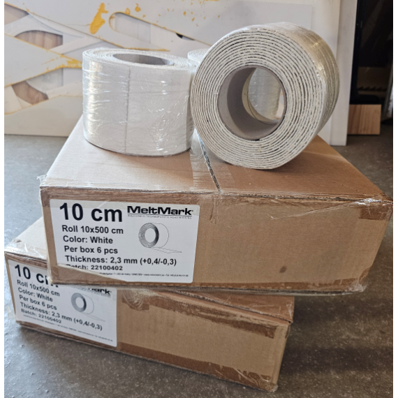 MeltMark Rull 10x500cm hvit