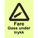 Fareskilt – fare gass under trykk