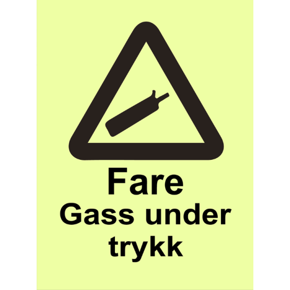 Fareskilt – fare gass under trykk
