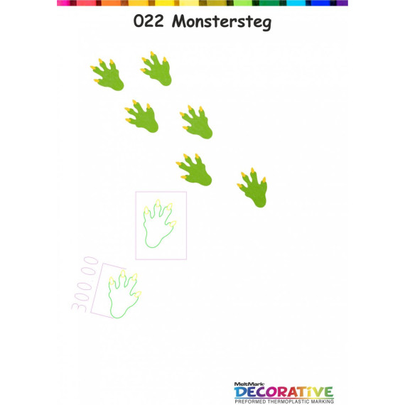 MeltMark Drage/monsterspor 5 par ca 30cm