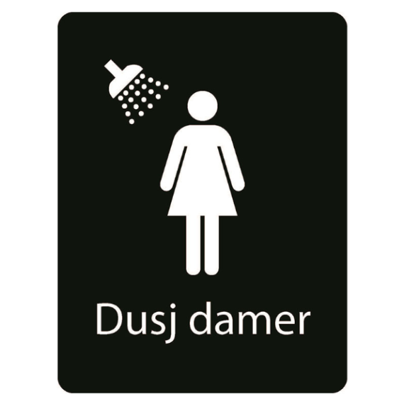 Taktile skilt – Dusj damer