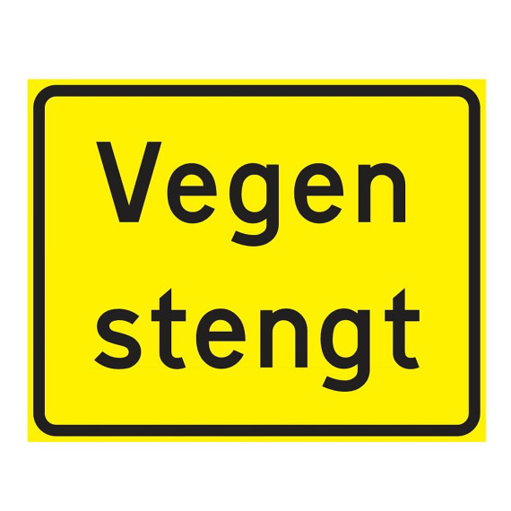 Skilt 560 "Vegen stengt" FGG 600x475 mm, TH105