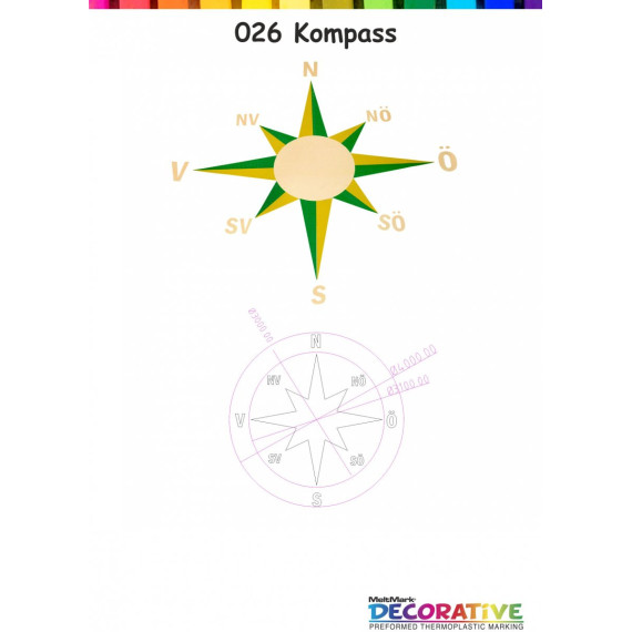 MeltMark Kompass Ø300cm