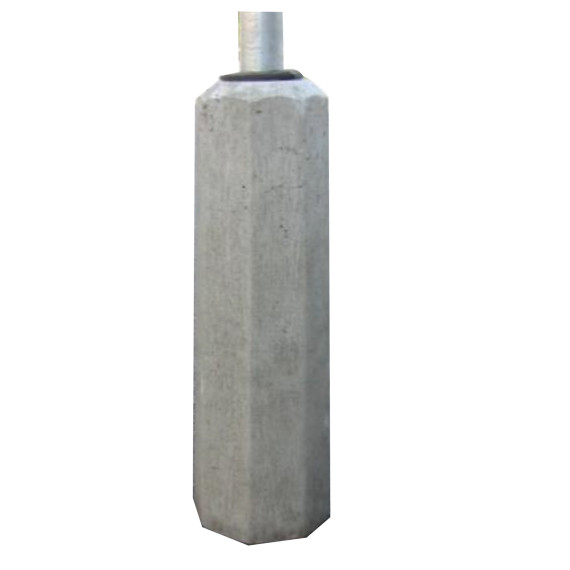 Skiltfundament BGS 37 kg med plastkilelås for Ø60mm stolpe