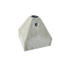Pyramideformet løsfot i betong for Ø60mm stolpe, 175 kg