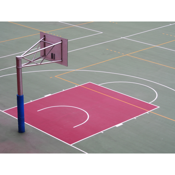 Basketballbane treningsbane, hvit