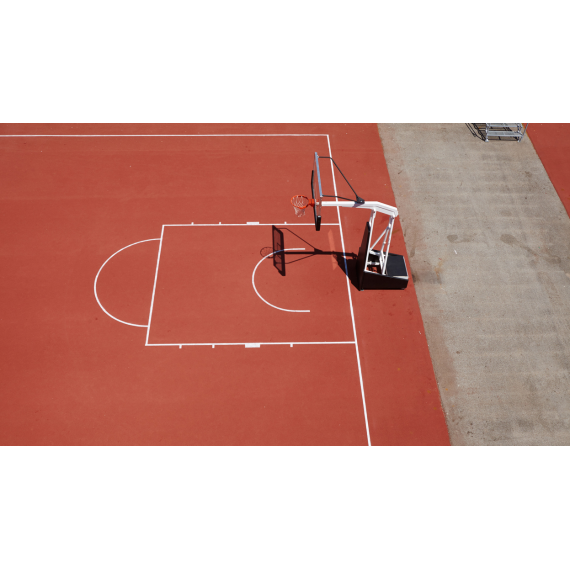 Basketballbane treningsbane, hvit