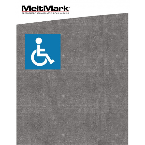 Montert HC symbol 150cm hvit/blå