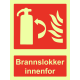 Brannskilt – brannslukker innenfor