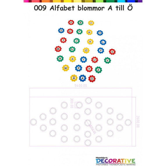 MeltMark Blomster alfabet Ø30cm