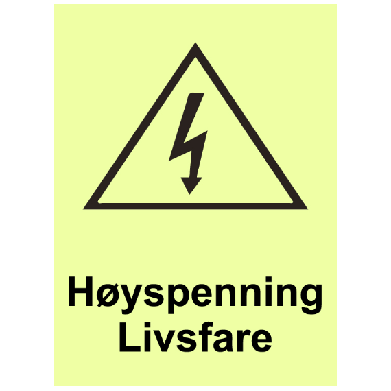 Fareskilt – høyspenning livsfare