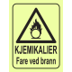Fareskilt – kjemikalier fare ved brann