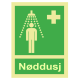 Nødskilt – Nøddusj