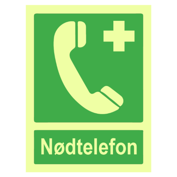 Nødskilt – nødtelefon