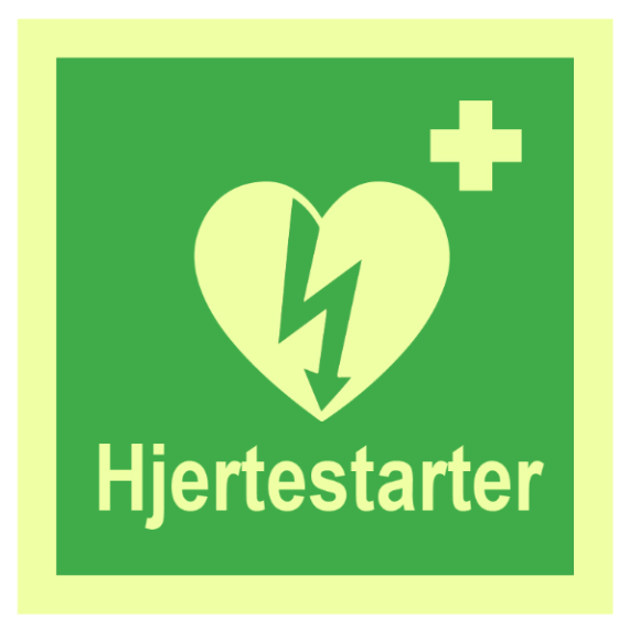 Nødskilt – hjertestarter