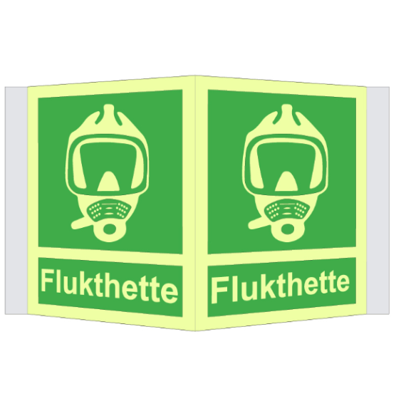 Nødskilt – flukthette plogskilt