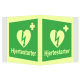 Nødskilt – Hjertestarter plogskilt