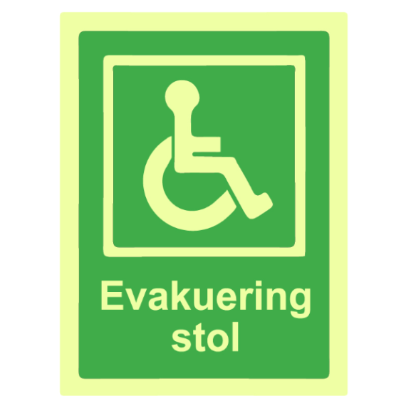 Nødskilt – evakueringsstol