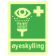 Nødskilt – øyeskylling