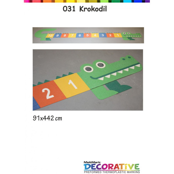 MeltMark Krokodille 1-10 91x442cm