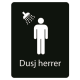 Taktile skilt – Dusj herrer
