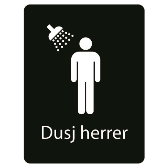 Taktile skilt – Dusj herrer